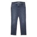 LEVI'S Womens Slim Blue Denim Cotton Blend Slim Jeans W32 L32 Stylish Zip