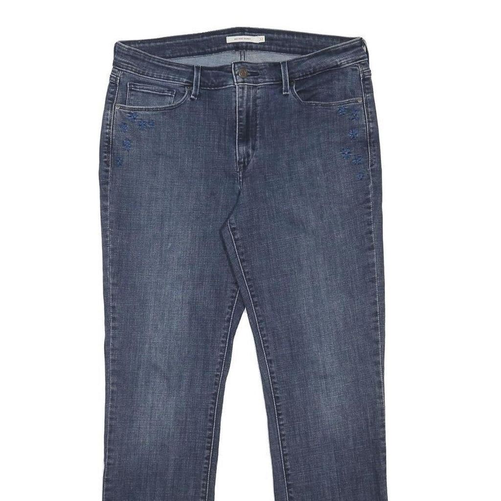 LEVI'S Womens Slim Blue Denim Cotton Blend Slim Jeans W32 L32 Stylish Zip