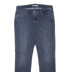 LEVI'S Womens Slim Blue Denim Cotton Blend Slim Jeans W32 L32 Stylish Zip