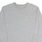 CARHARTT Mens Grey Long Sleeve Crew Neck Cotton Blend T-Shirt XL Workwear Casual