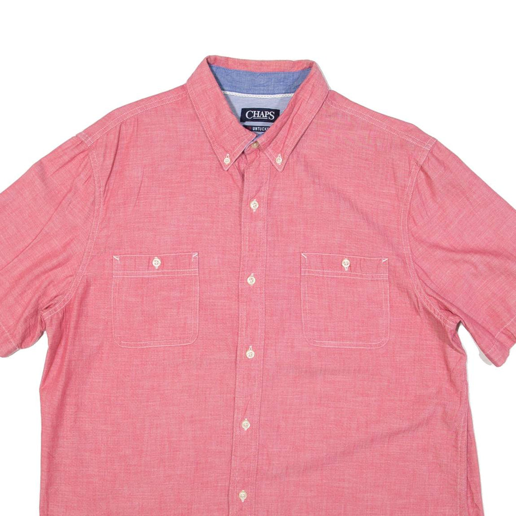 CHAPS Mens Plain Shirt Pink L
