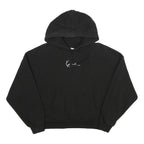 KARL KANI Womens Black Hoodie S Cotton Blend Pullover Drawstring Sweatshirt