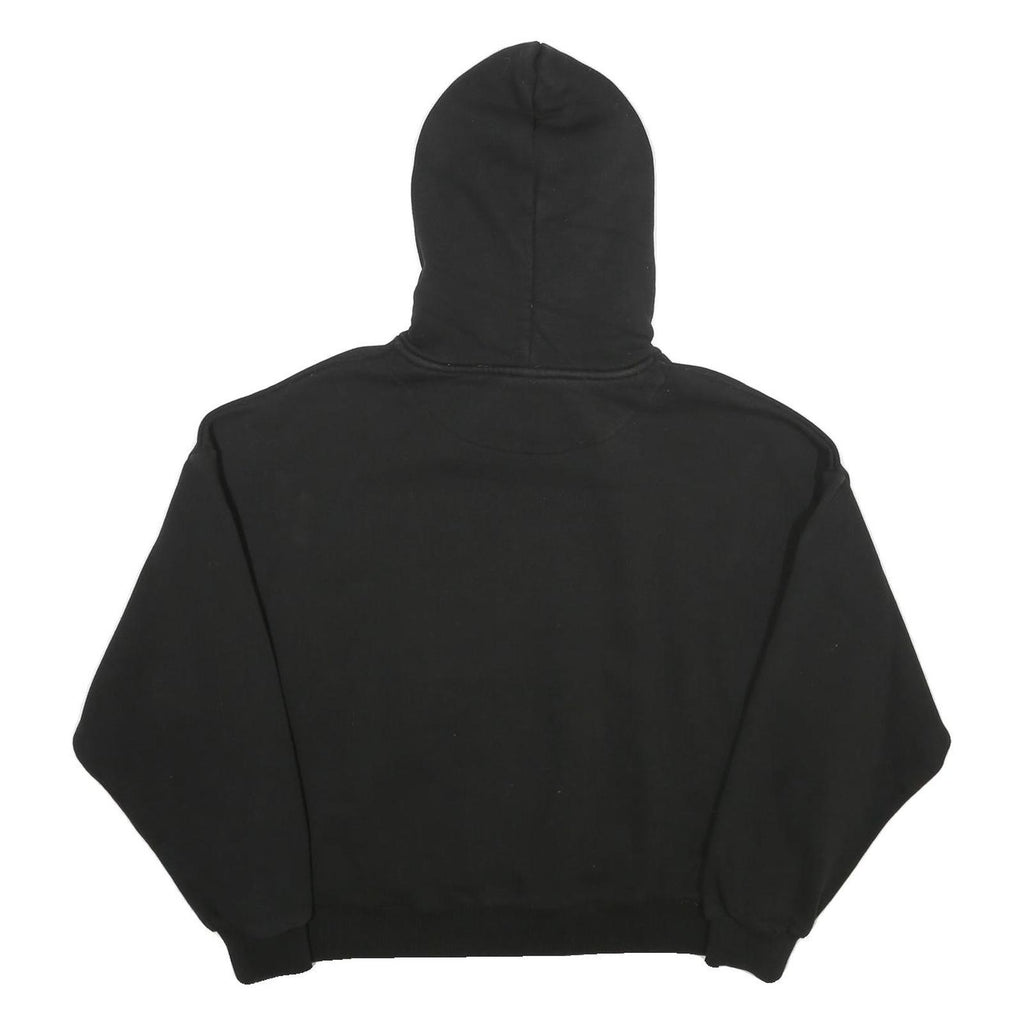 KARL KANI Womens Black Hoodie S Cotton Blend Pullover Drawstring Sweatshirt