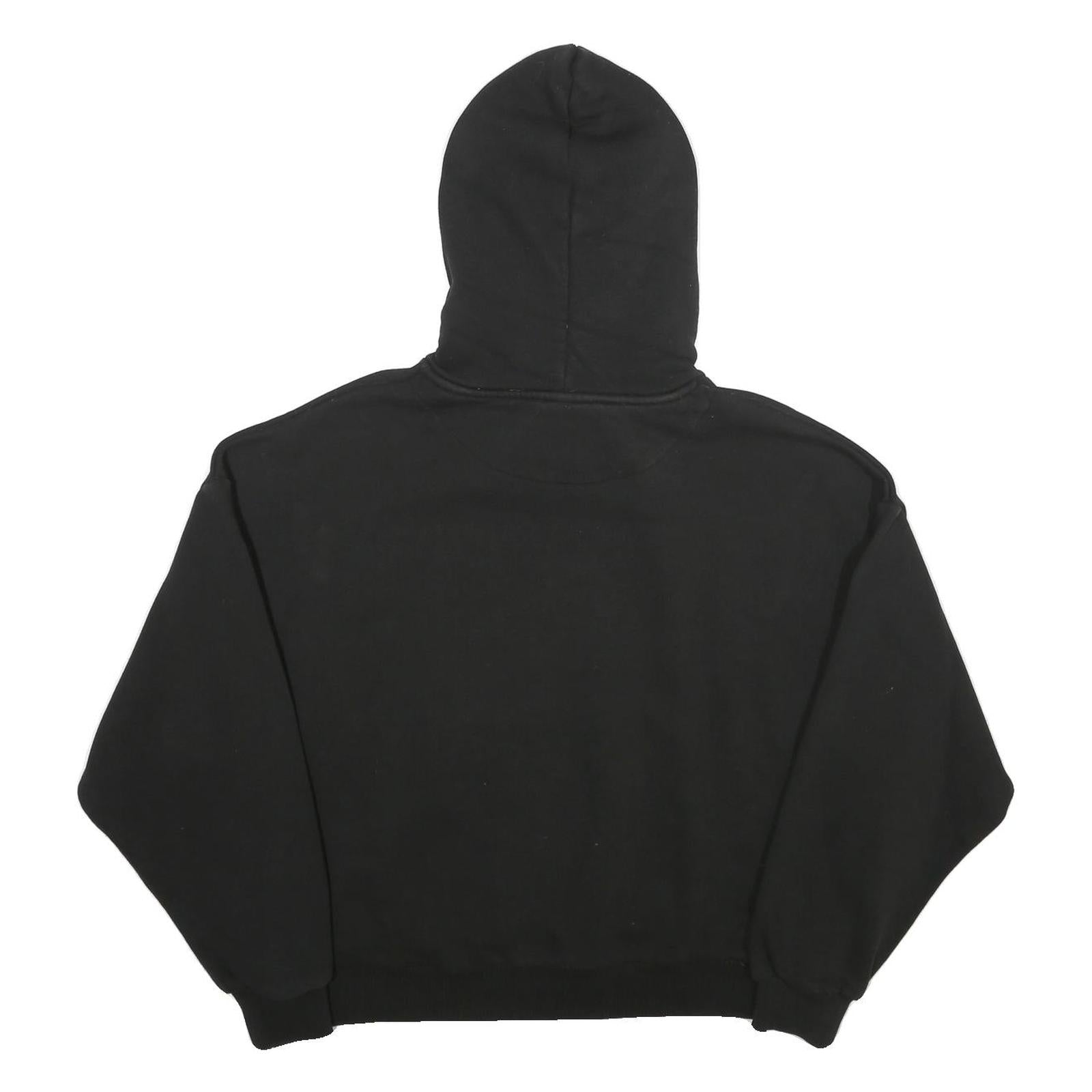 KARL KANI Womens Black Hoodie S Cotton Blend Pullover Drawstring Sweatshirt