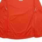 ADIDAS Mens Red Long Sleeve Crew Neck Graphic T-Shirt M Sportswear