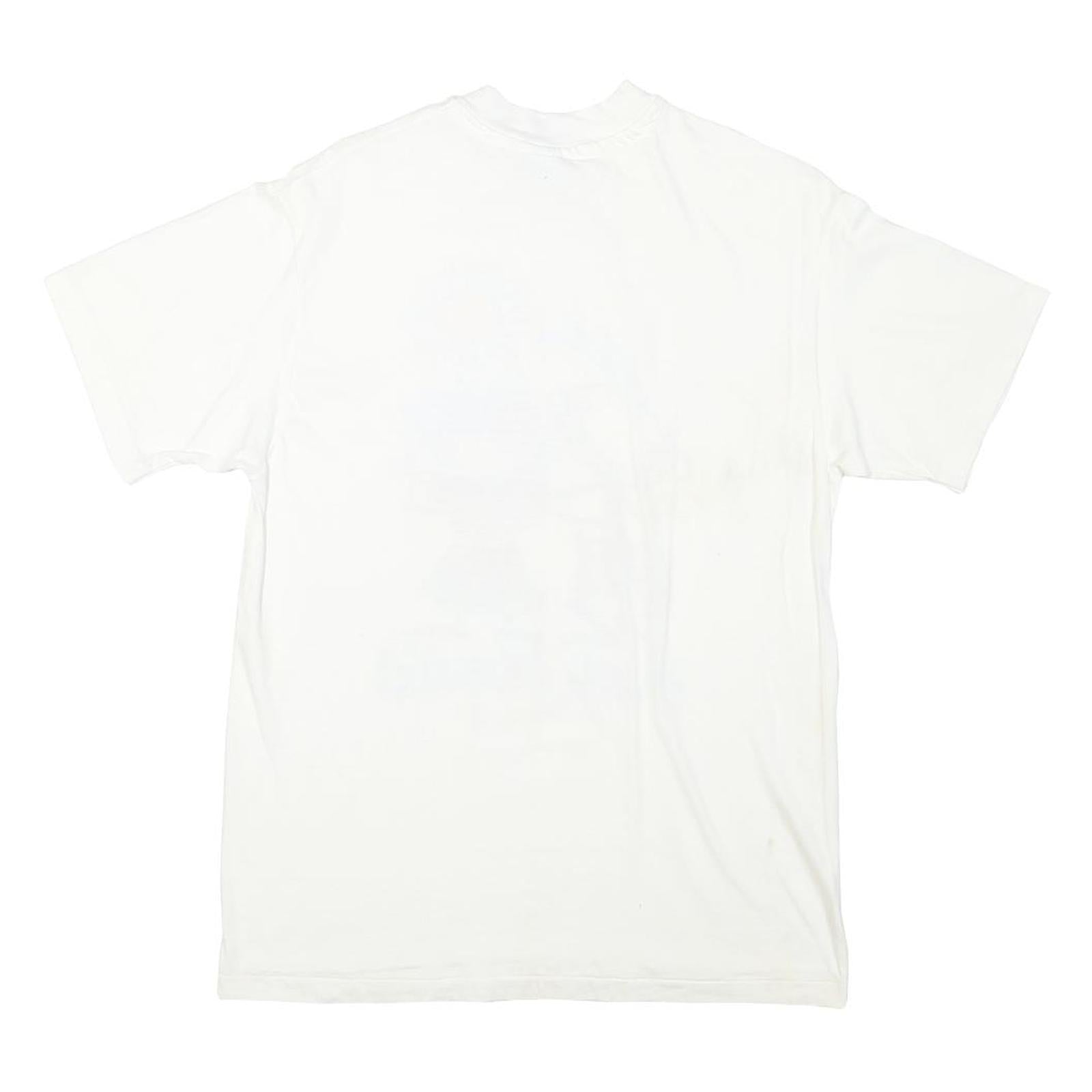 HANES Mens White Just Maui'a Graphic T-Shirt M Short Sleeve Crew Neck Summer