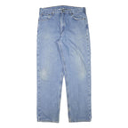 CARHARTT Mens Blue Regular Fit Straight Leg Denim Light W35 L33 Zip Lined Jeans