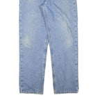 CARHARTT Mens Blue Regular Fit Straight Leg Denim Light W35 L33 Zip Lined Jeans