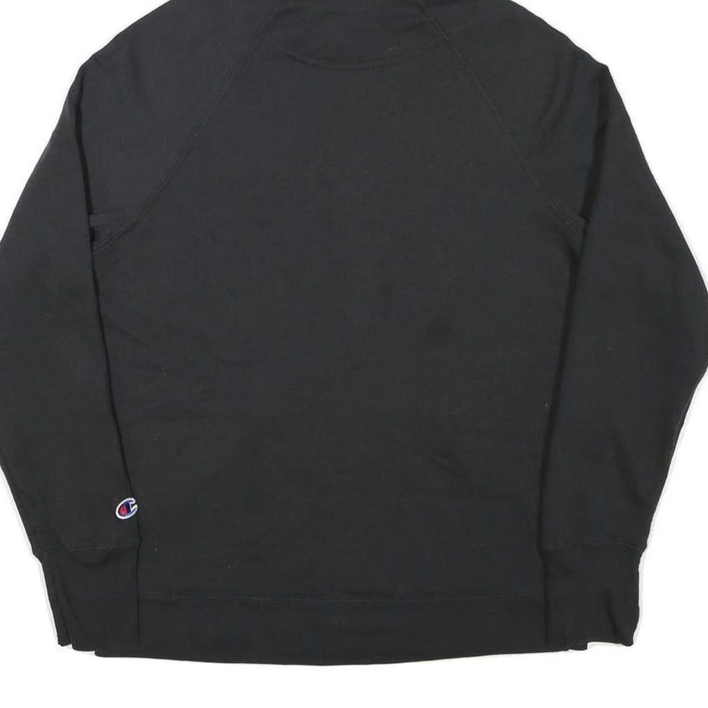 CHAMPION Mens Black Pullover Hoodie M Cotton Blend Casual Streetwear