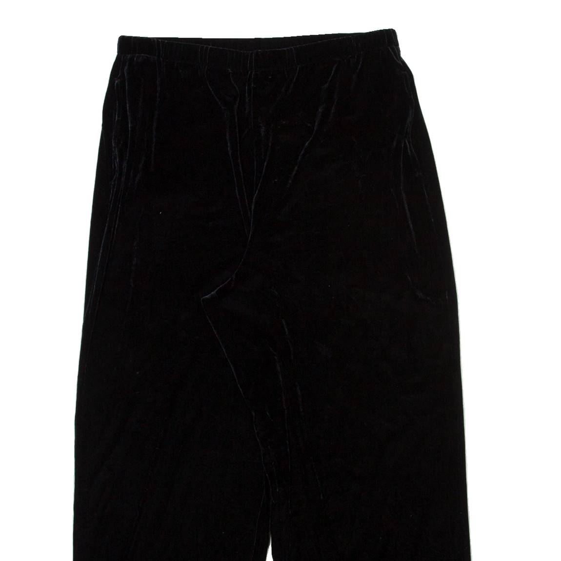 TALBOTS Womens Velvet Trousers Black Relaxed Straight W30 L26