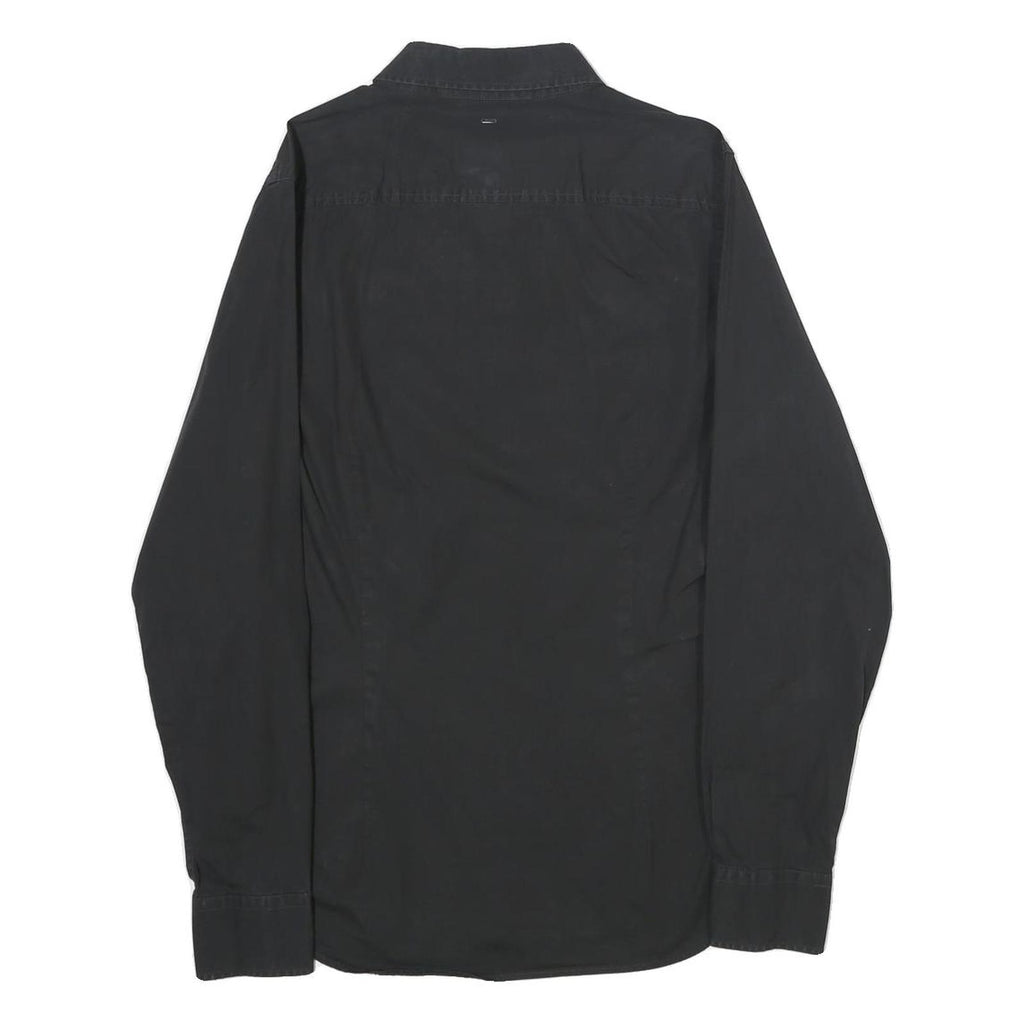 G-STAR Mens Black Shirt L Cotton Blend Button Down Casual Classic