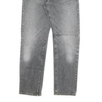 JOHNNY HALLYDAY Mens Grey Regular Fit Straight Denim Jeans W30 L33 Snake Print