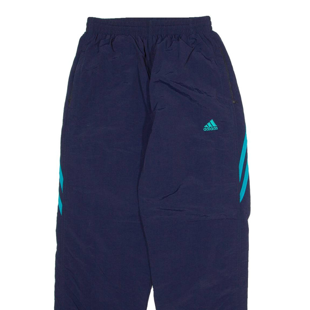 ADIDAS Mesh Lined Mens Track Pants Blue Straight S W24 L28