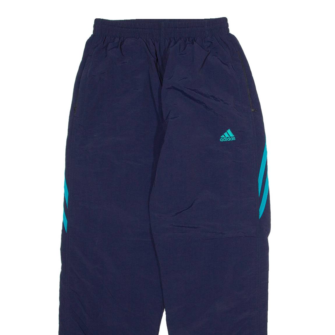 ADIDAS Mesh Lined Mens Track Pants Blue Straight S W24 L28