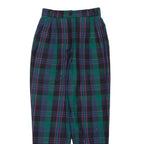 Check Womens Trousers Green Regular Tapered W26 L29