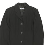 MARELLA Womens Black Jacket UK 16 Wool Blend Button Closure Classic Fit