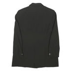 MARELLA Womens Black Jacket UK 16 Wool Blend Button Closure Classic Fit