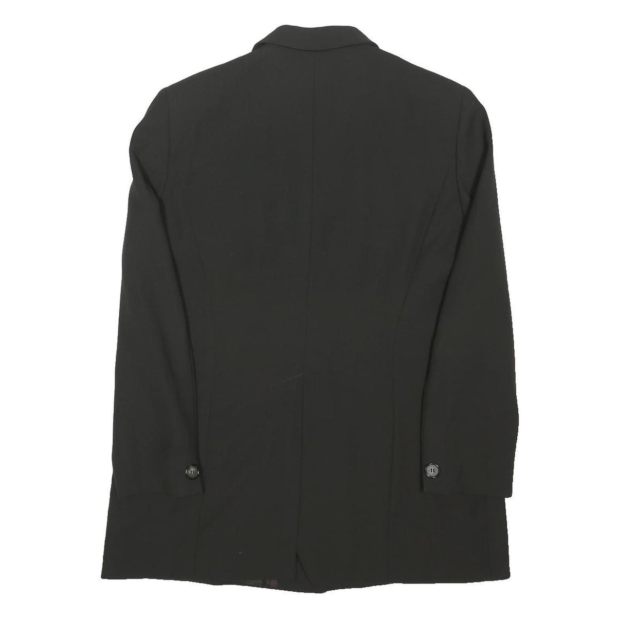 MARELLA Womens Black Jacket UK 16 Wool Blend Button Closure Classic Fit
