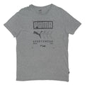 PUMA Mens Grey Graphic T-Shirt M Short Sleeve Crew Neck Cotton Blend Sportswear