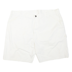 DICKIES Mens Shorts White Casual Cotton Blend XL W42 Workwear Relaxed