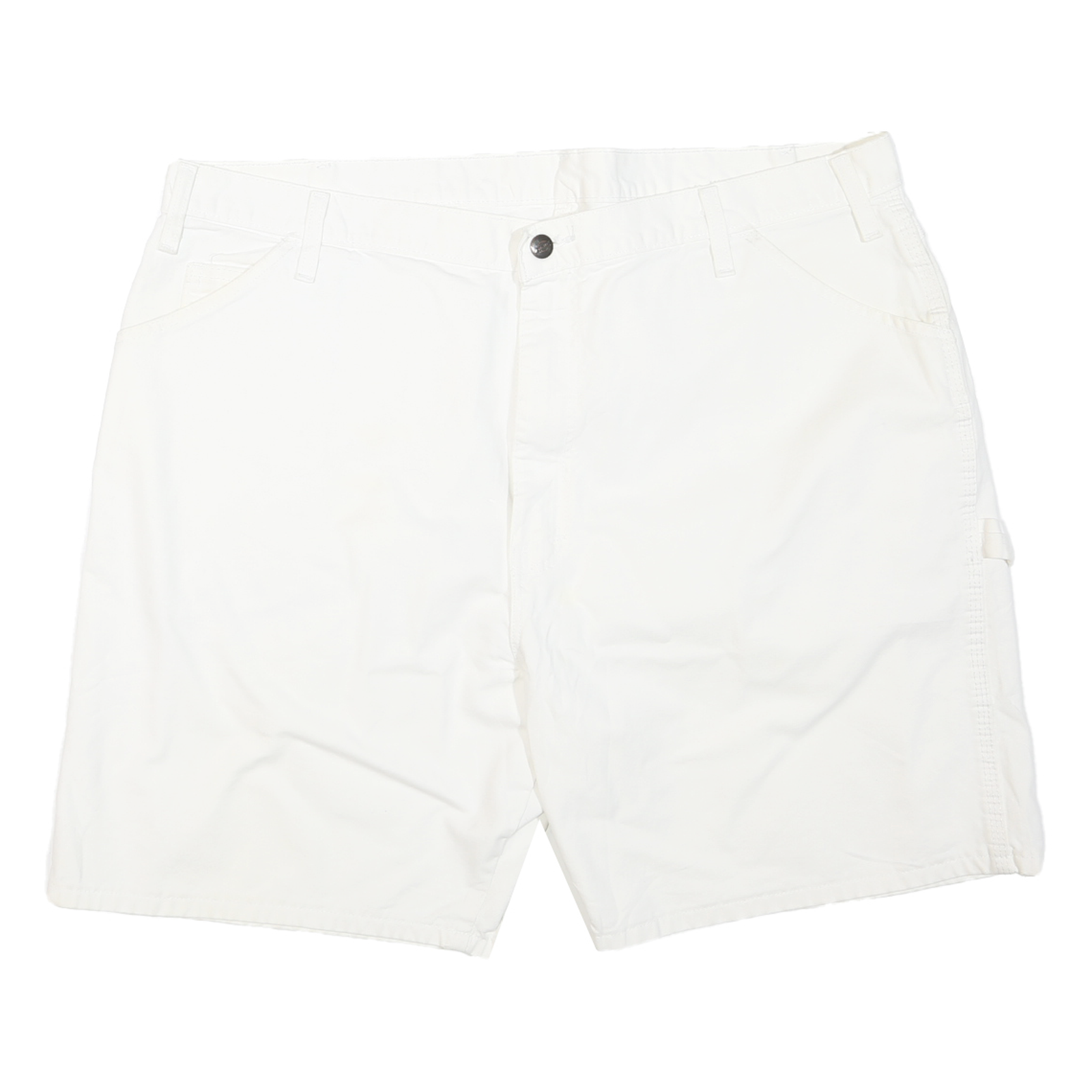 DICKIES Mens Shorts White Casual Cotton Blend XL W42 Workwear Relaxed