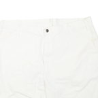 DICKIES Mens Shorts White Casual Cotton Blend XL W42 Workwear Relaxed
