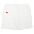 DICKIES Mens Shorts White Casual Cotton Blend XL W42 Workwear Relaxed