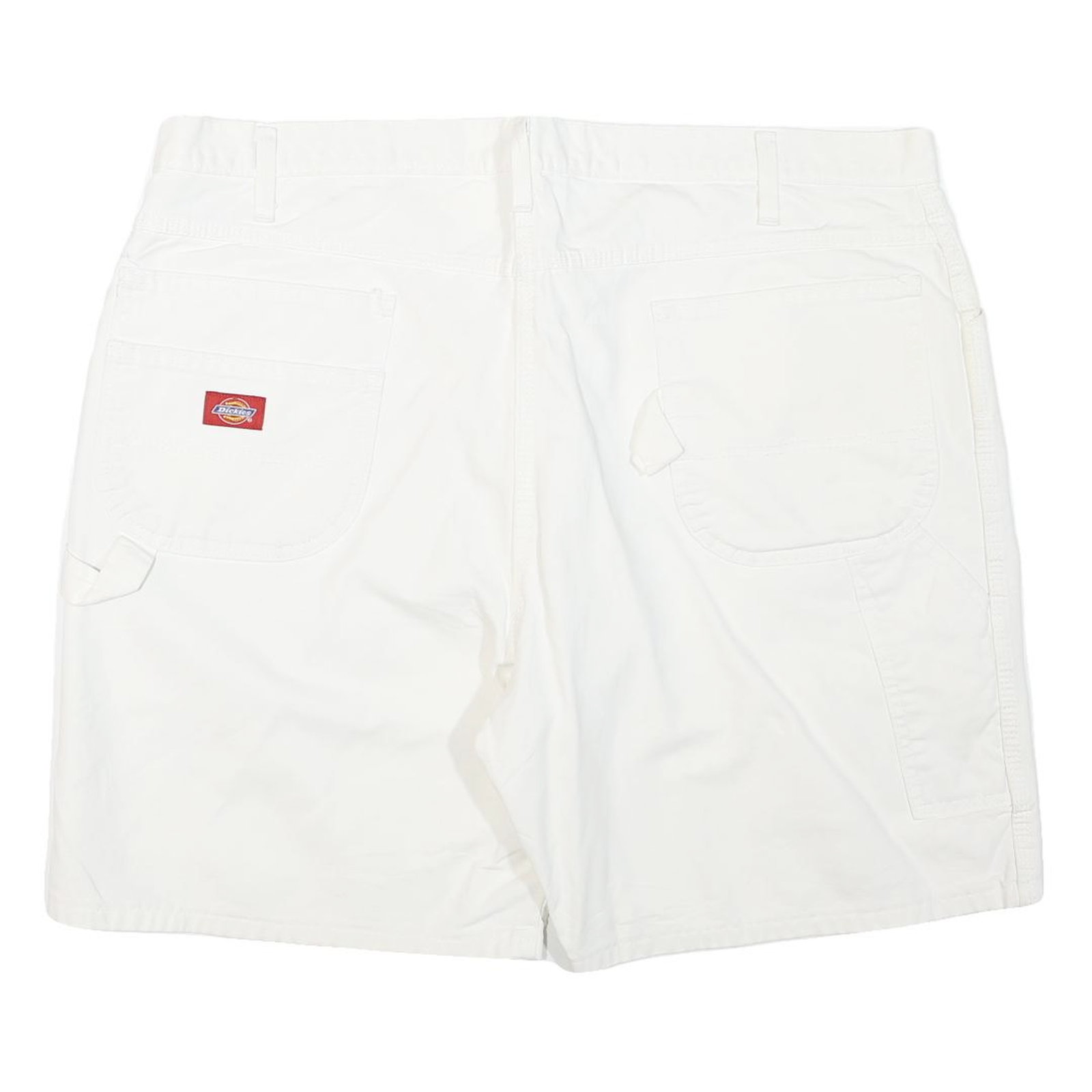 DICKIES Mens Shorts White Casual Cotton Blend XL W42 Workwear Relaxed