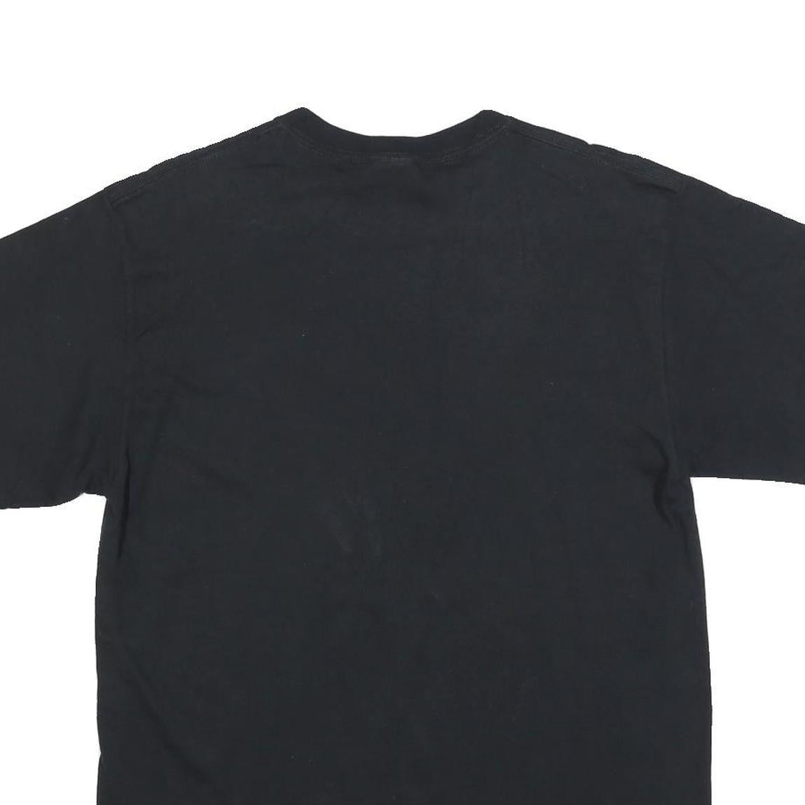 PORT & COMPANY Mens Black Servite Water Polo Graphic T-Shirt L Short Sleeve Crew