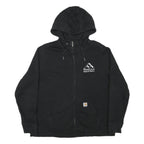 CARHARTT Mens Black RoofLine Supply & Delivery Full Zip Hoodie 2XL Cotton Blend