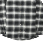 RED HEAD Mens Black & Grey Check Shirt M Long Sleeve Cotton Comfort Casual