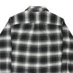 RED HEAD Mens Black & Grey Check Shirt M Long Sleeve Cotton Comfort Casual