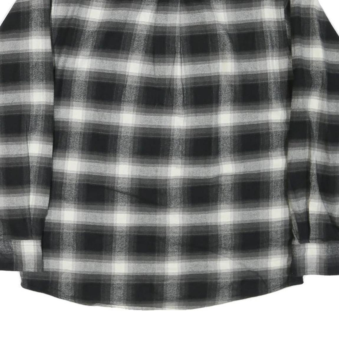 RED HEAD Mens Black & Grey Check Shirt M Long Sleeve Cotton Comfort Casual