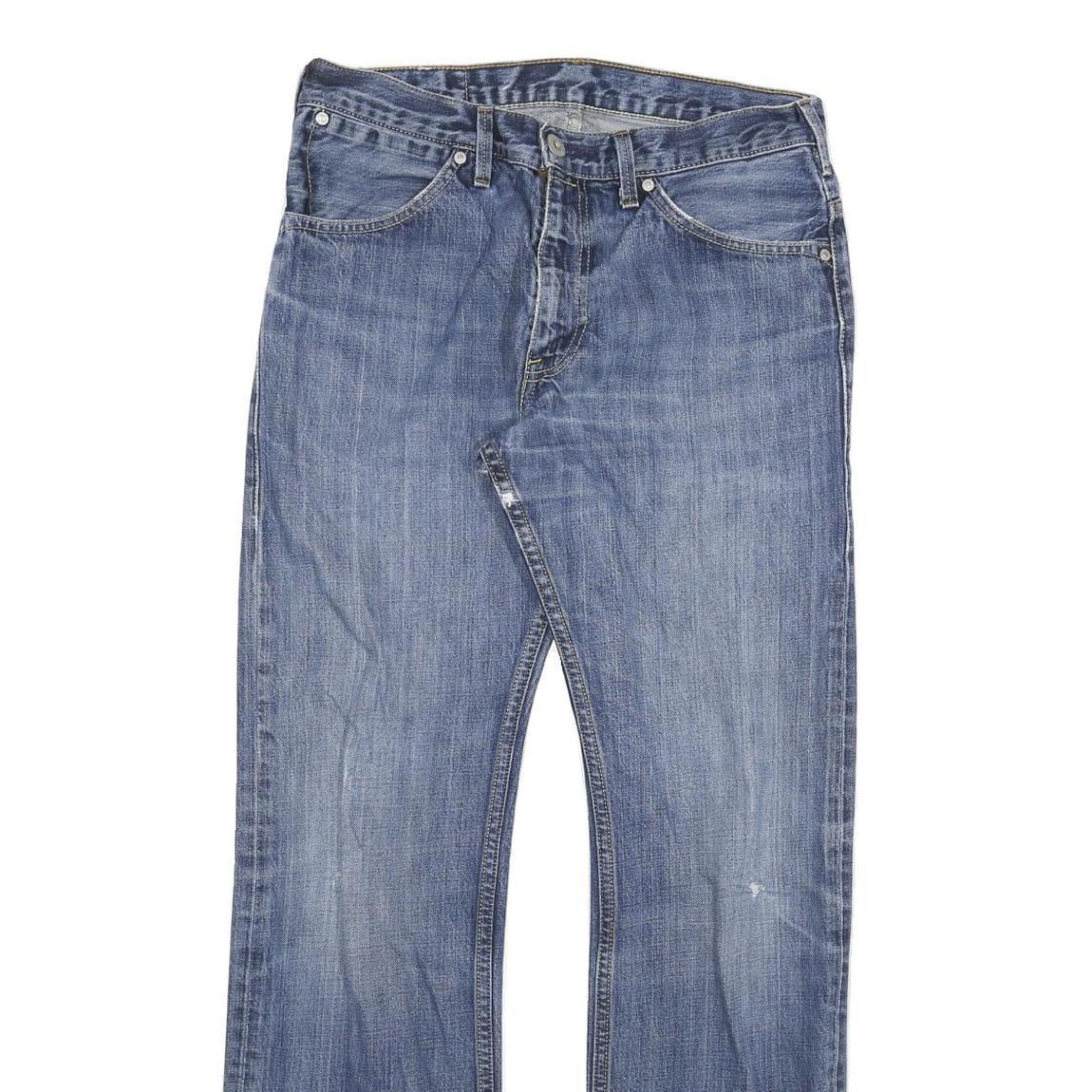 LEVI'S Mens Blue Regular Straight Denim Medium W32 L32 Classic Zip Jeans