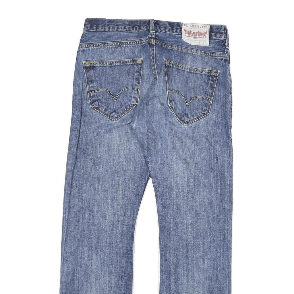 LEVI'S Mens Blue Regular Straight Denim Medium W32 L32 Classic Zip Jeans