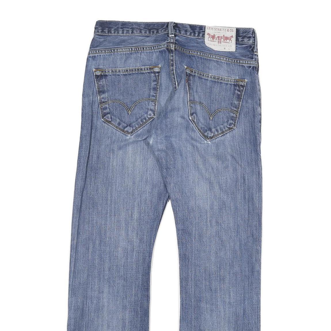 LEVI'S Mens Blue Regular Straight Denim Medium W32 L32 Classic Zip Jeans