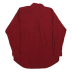 DAVID JONES SPORT Mens Red Cotton Plain Shirt L Button Front Casual Overshirt