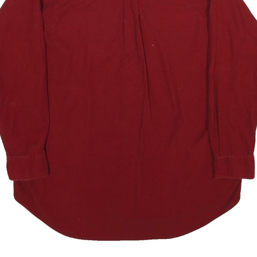 DAVID JONES SPORT Mens Red Cotton Plain Shirt L Button Front Casual Overshirt