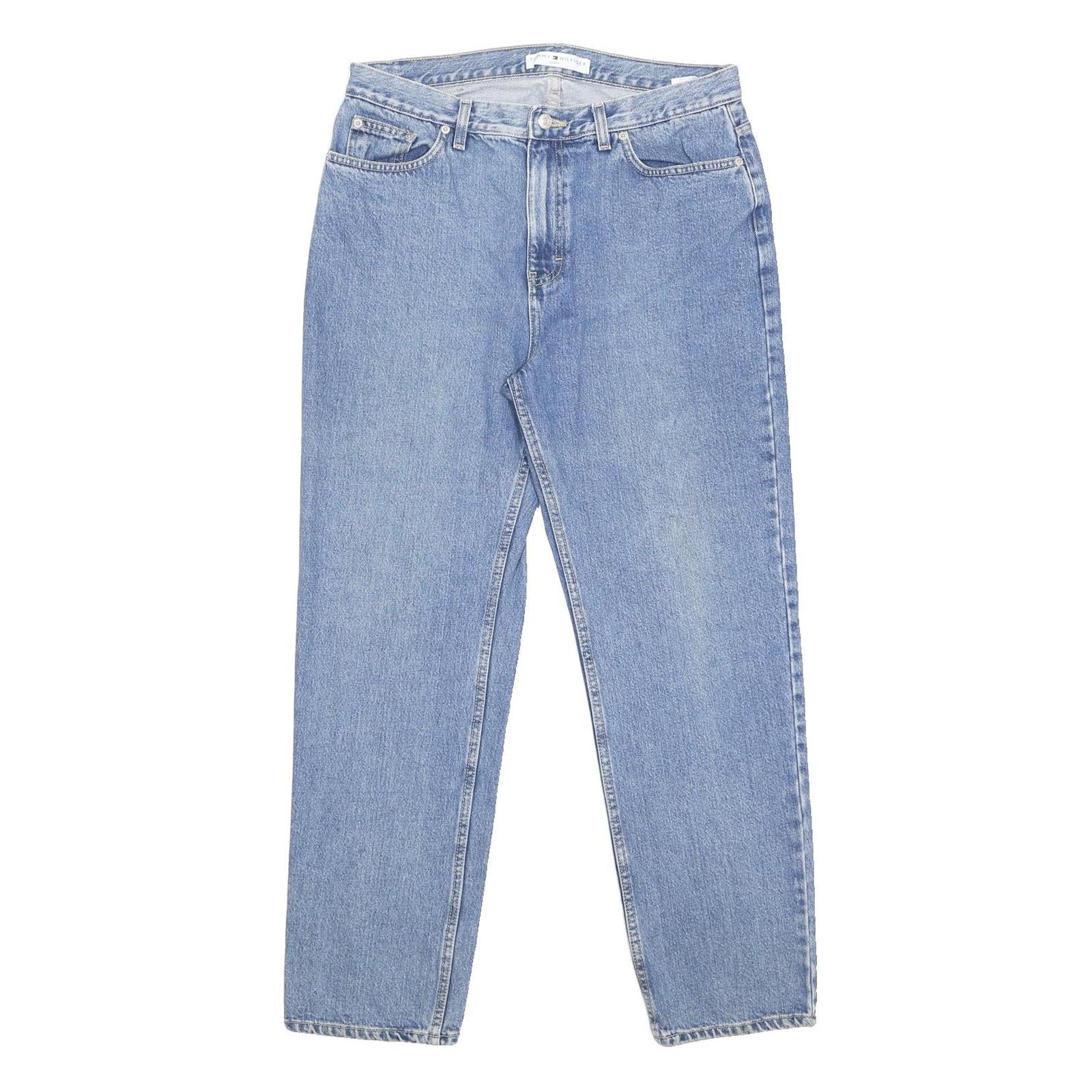 TOMMY HILFIGER Womens Jeans Blue Regular Straight Denim Medium W34 L31 Classic