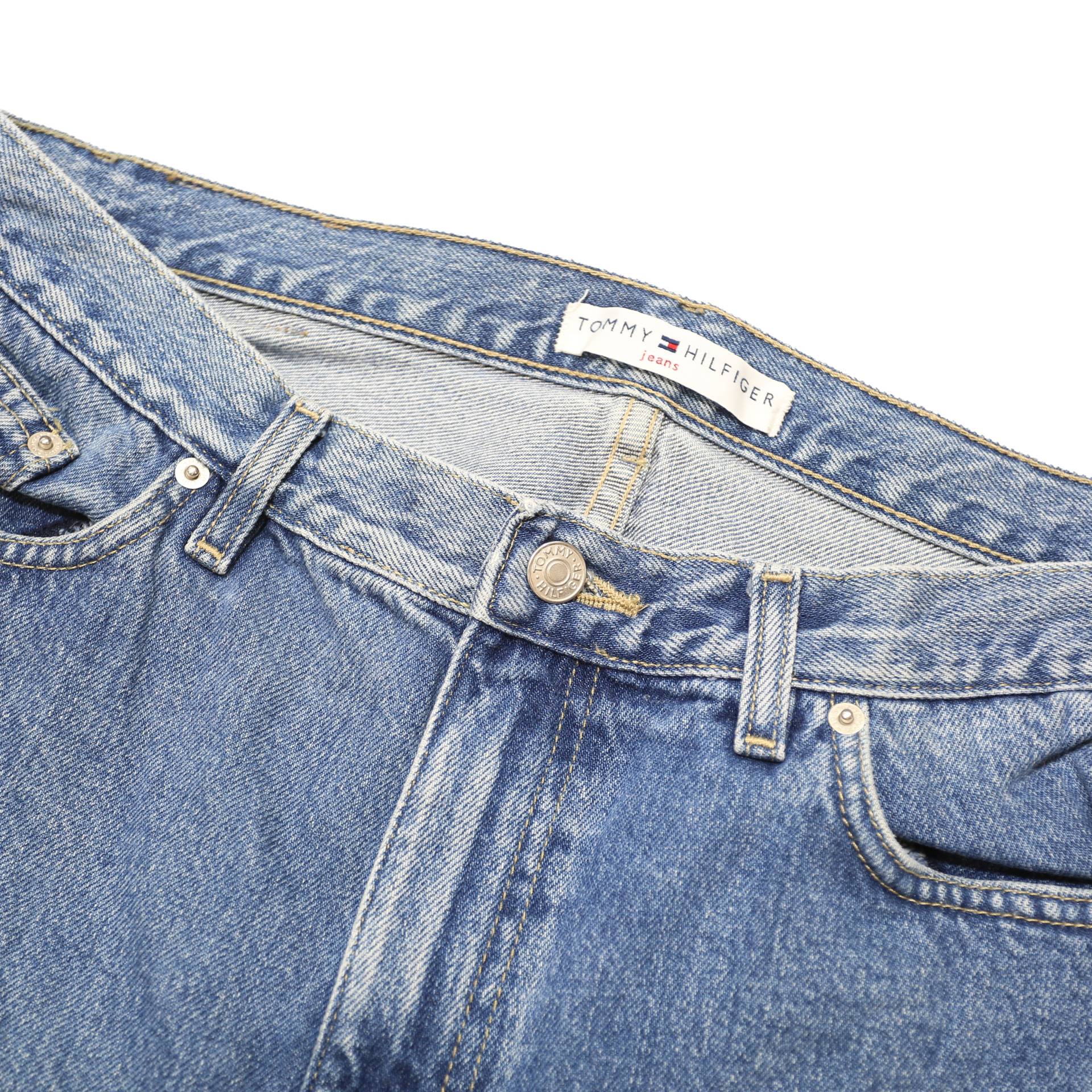 TOMMY HILFIGER Womens Jeans Blue Regular Straight Denim Medium W34 L31 Classic