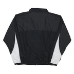 NIKE Mens Black & White Force Track Jacket L Polyester Blend Zip Athletic