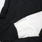 NIKE Mens Black & White Force Track Jacket L Polyester Blend Zip Athletic