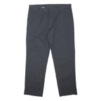 DICKIES Mens Regular Black Cotton Blend Trousers W40 L31 Button Closure