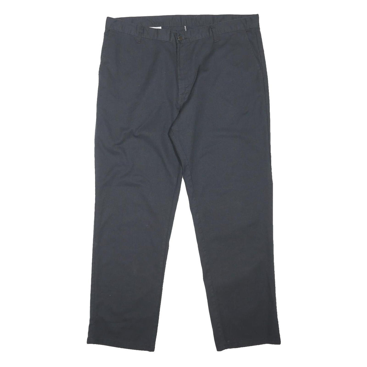 DICKIES Mens Regular Black Cotton Blend Trousers W40 L31 Button Closure