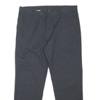 DICKIES Mens Regular Black Cotton Blend Trousers W40 L31 Button Closure