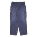 CARHARTT Mens Cotton Blend Navy Relaxed Straight Trousers W34 L32 Workwear