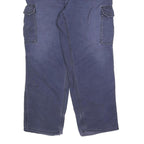 CARHARTT Mens Cotton Blend Navy Relaxed Straight Trousers W34 L32 Workwear
