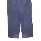 CARHARTT Mens Cotton Blend Navy Relaxed Straight Trousers W34 L32 Workwear