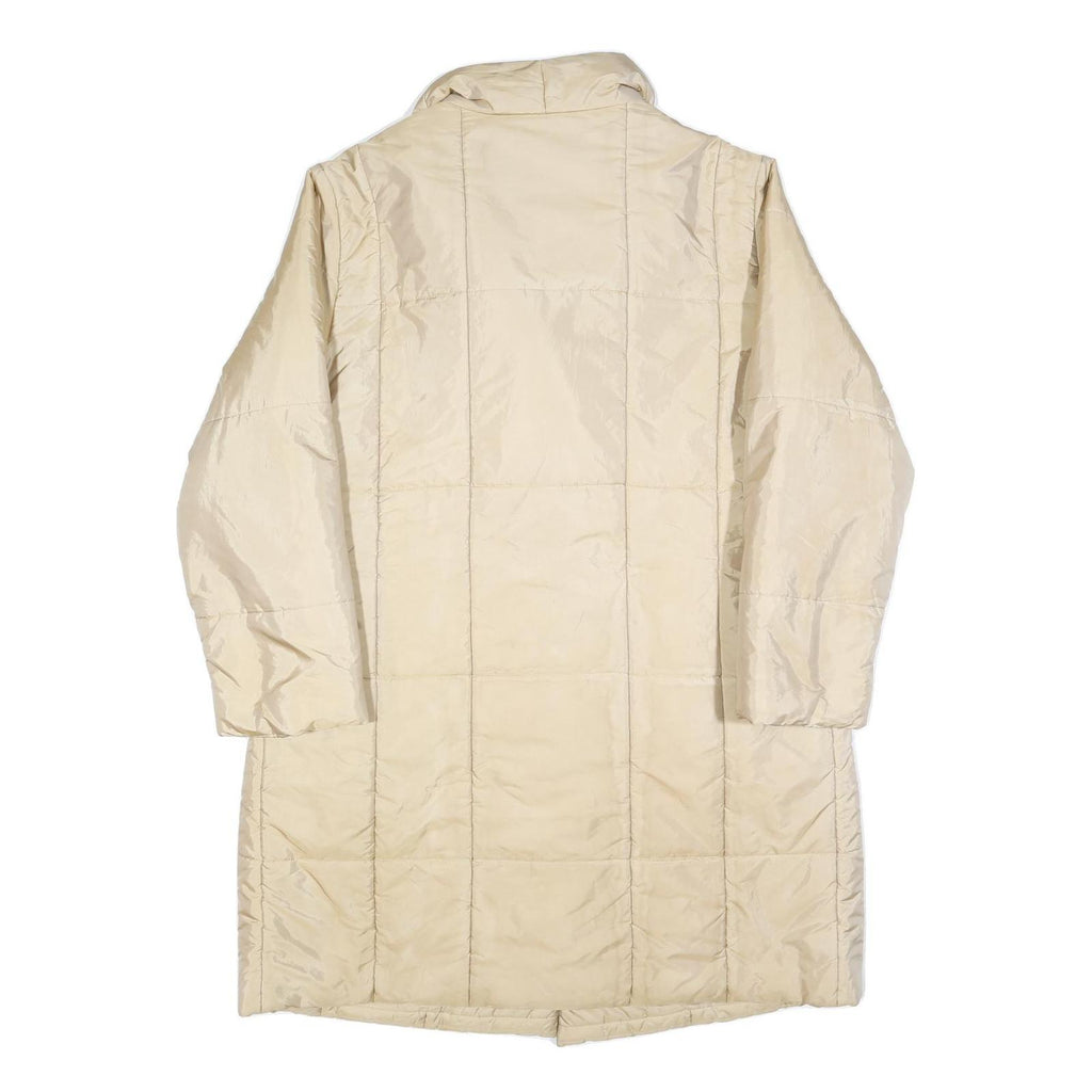 CERRUTI Womens Beige Button Jacket L Woven Plain Classic Fit