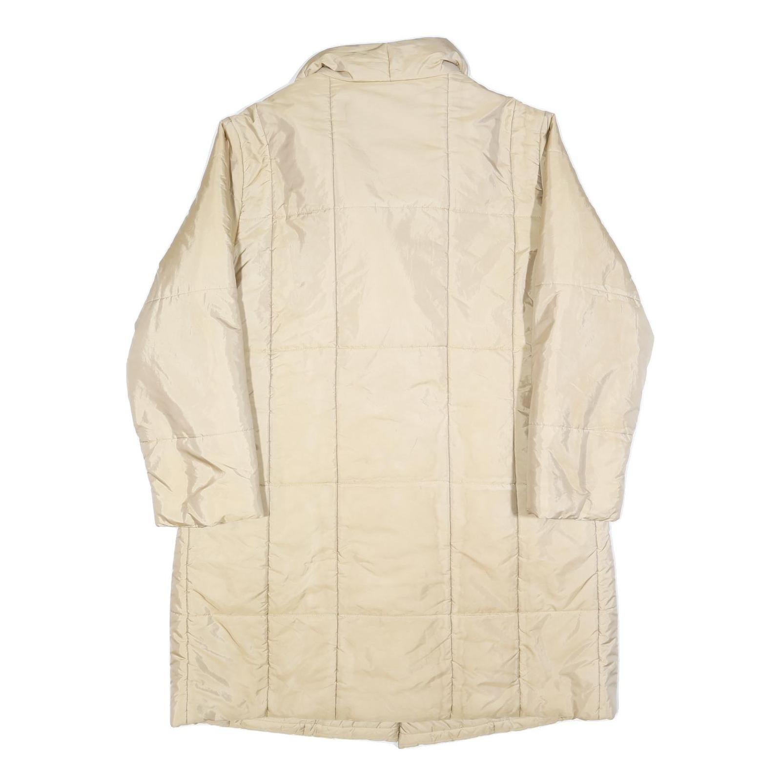 CERRUTI Womens Beige Button Jacket L Woven Plain Classic Fit